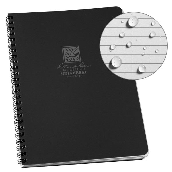 Lg Spiral Notebook - Universal - Black