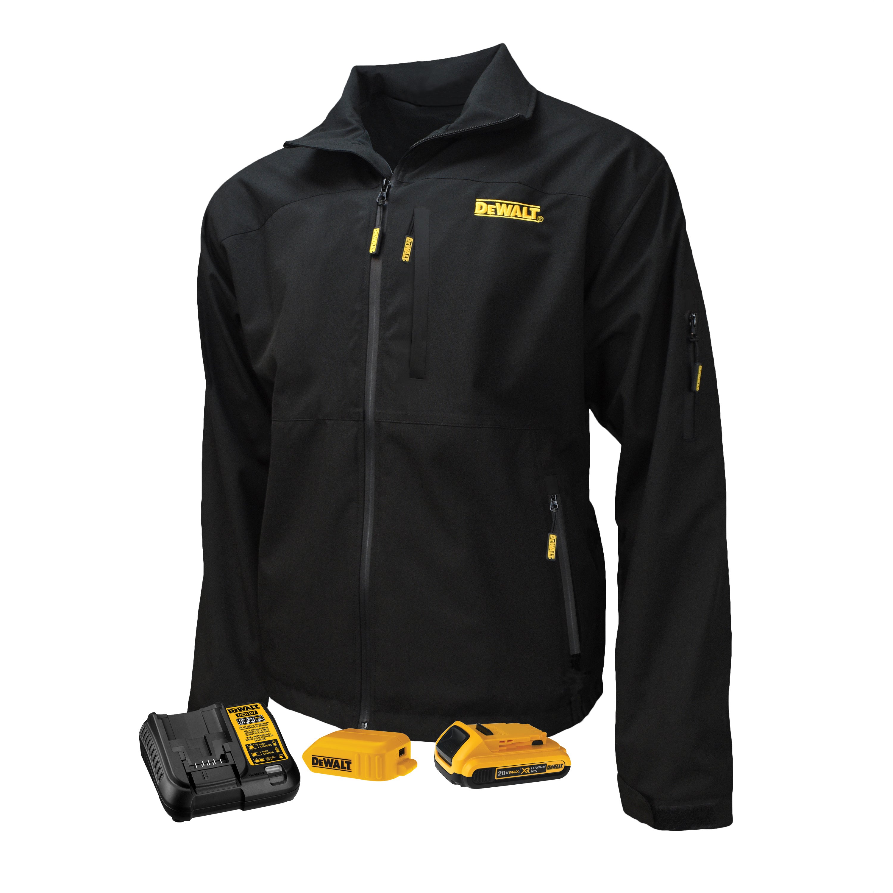 DEWALT Men's Heated Structured Soft Shell Jacket Kitted